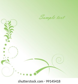 Flowers on a green background