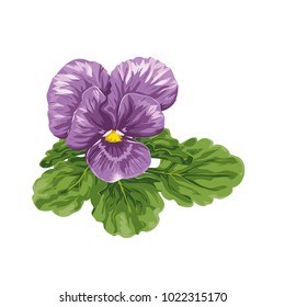 Flowers on a homogeneous background. Vector illustration