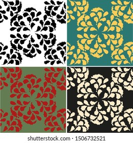 Flowers on light background. Decorative floral pattern. Beautiful seamless pattern for decoration design. Abstract fabric texture. Summer background