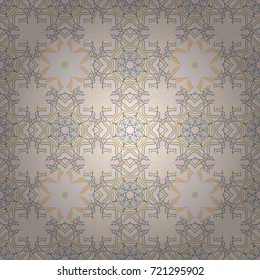 Flowers on neutral, beige and gray colors. Vector illustration. Floral seamless pattern background, with strokes and splashes, summer flowers.