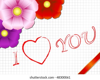 Flowers on paper