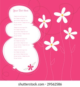 Flowers On a Pink Background with Text Area