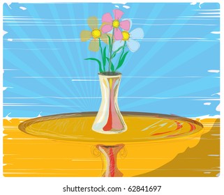 flowers on the table