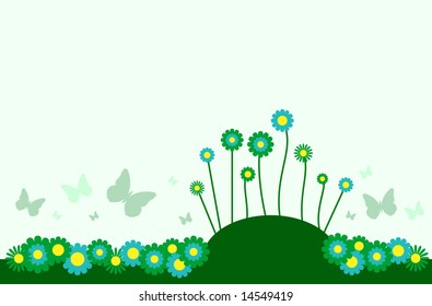 flowers on top of the hill