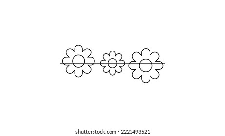 Flowers on a white background