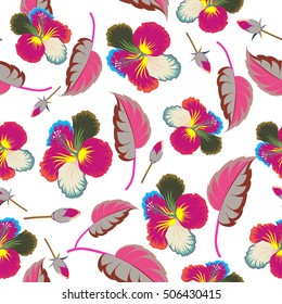 Flowers on white background.