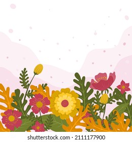flores de fondo blanco. Flor y clipart de color moderno y plano. El follaje primaveral para la decoración floral. Boda romántica o arreglos florales para el Día de San Valentín.
