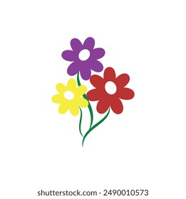 flores sobre fondo blanco camiseta impresión diseño ilustración minimalista eslogan arte 