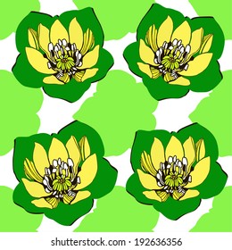 Flowers on the white background. Vector