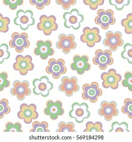 flowers on a white background.seamless pattern