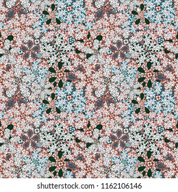 Flowers on white, black and gray colors. Watercolor illustration. Hand drawn. Seamless pattern with flowers.