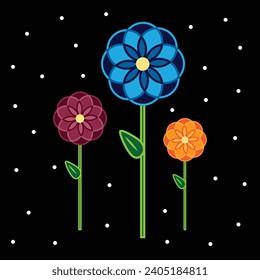 flowers ornament decor pattern circle flowers