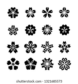 Flowers ornament icon,vector set