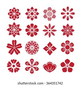 Flowers ornament icon,vector set