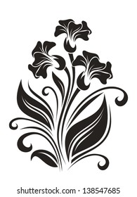 Flowers ornament. Vector illustration.