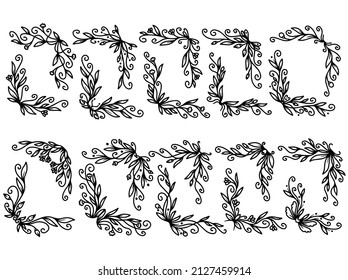 Flowers Ornamental Floral Frames Illustration