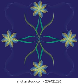 flowers ornaments illustration done in Illustrator