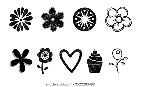Flores y otros Elementos decorativos garabatos