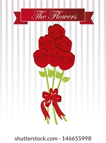 the flowers over white background vector illustration 
