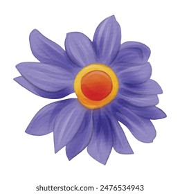 flowers painted with watercolors on white.