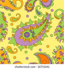 Flowers and paisley