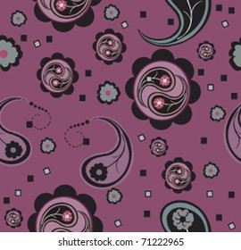Flowers and paisley