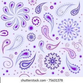 Flowers and paisley