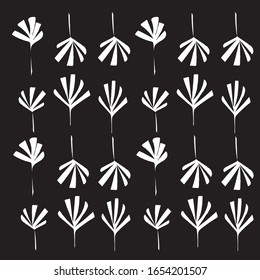 Flowers patten in light black, white , gray, linen colored . Modern vintage effect fabric texture print design for carpet, rug, flooring, blanket digital or weaving pattern