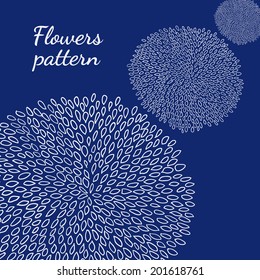 Flowers pattern. Abstract floral pattern. Vector illustration. 