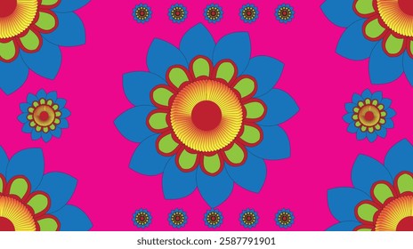 Flowers pattern art, seamless patterns with floral for fabric, textiles, clothing, poster, cover, banner, wall art, home decor, background. Vector illustration.