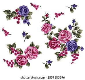 Flowers pattern and background