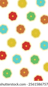 Flowers Pattern Colorful Paper gift