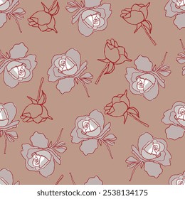 Patrón de flores, flores lindas y mínimas, textil sin costuras