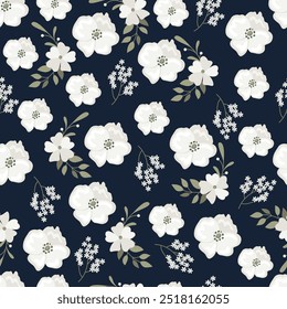 Flowers pattern, Cute flowers pattern, Textıle seamless, Background 