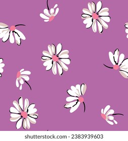 flowers pattern cute spring girl 