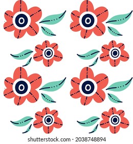 Flowers pattern. Design for cards, clothes and other