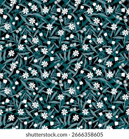  Diseño de patrón de flores, patrón floral sin fisuras, estético patrón de flores sin fisuras, pastel multicolor patrón de flores sin fisuras con flores pequeñas de colores. Fondo plano simple de flores brillantes
