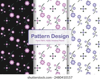 Tendencias de diseño de patrones de flores 2024 con múltiples colores.