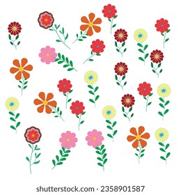 Flowers pattern: Elegant floral tropical pattern with flowers. flower fashion prints. Seamless vector texture. Spring bouquet. Allover floral design pattern, ethnic pattern.