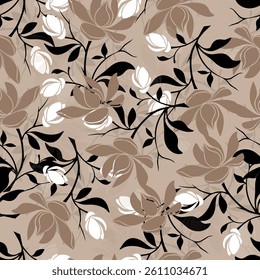 flowers pattern, floral pattern, big flowers, textıle seamless 