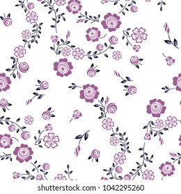 Flowers pattern floral ivy design with leaves for textile print,fashion pattern,fabric