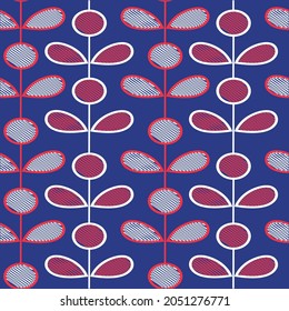 flowers pattern with leaves and background spring and winter design