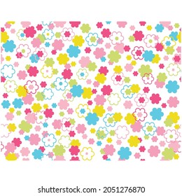 flowers pattern with leaves and background spring and winter design
