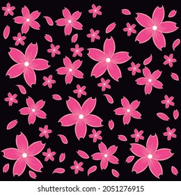 flowers pattern with leaves and background spring and winter design
