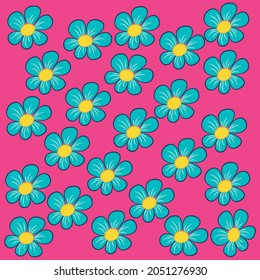 flowers pattern with leaves and background spring and winter design
