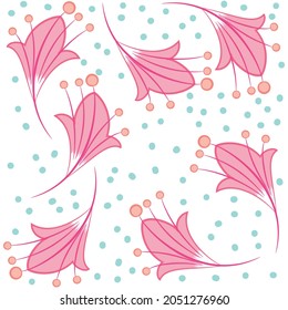patrón de flores con hojas y diseño de primavera e invierno de fondo