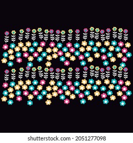 flowers pattern with leaves and background spring and winter design