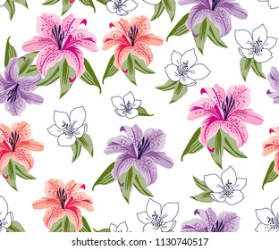 花柄 手書き のイラスト素材 画像 ベクター画像 Shutterstock