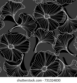 flowers pattern.  line illustrations.
pencil drawing