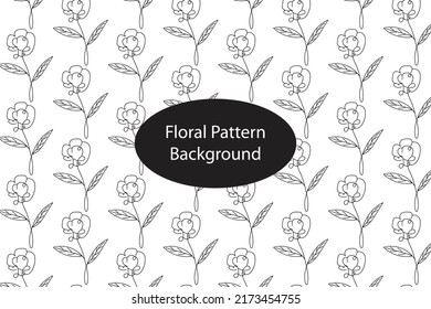 Flowers pattern. Mid Century Modern Art design for paper, cover, fabric, interior decor and other users.
